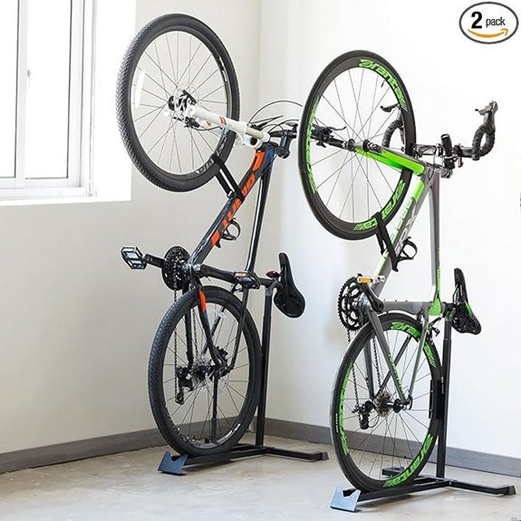 Vertical Bike Rack for Indoor Storage (2 Pack)
