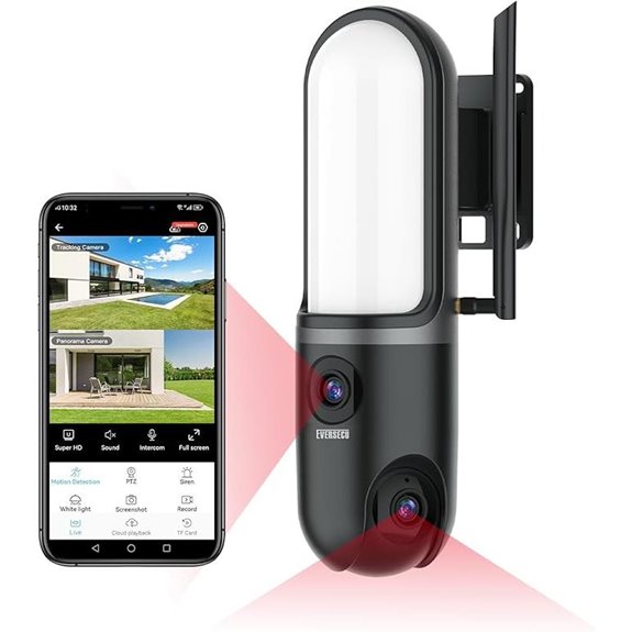 EVERSECU Dual Lens Waterproof Security Camera