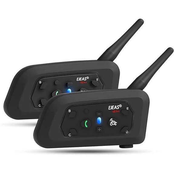 EJEAS V6 Pro Motorcycle Bluetooth Intercom (2 Pack)