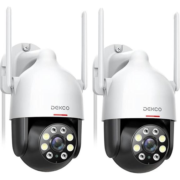 DEKCO 2-Pack 2K WiFi Outdoor Security Cameras