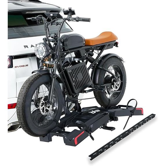 Ebike Rack with Ramp 2 E-Bikes No Assembly