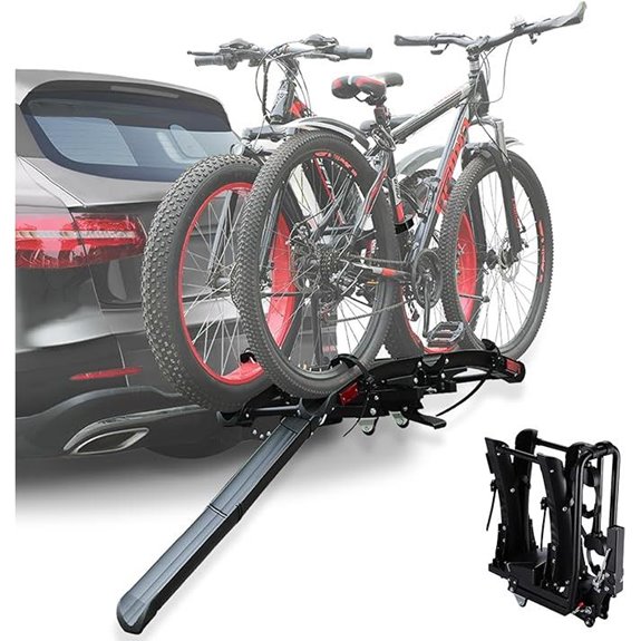 Ebike Hitch Rack with Ramp and Lock