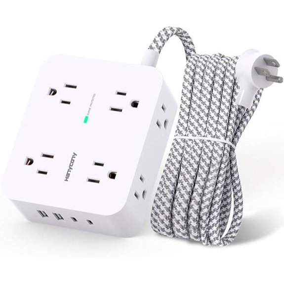HANYCONY 8-Outlet Surge Protector Power Strip