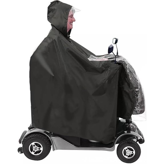 Elderly Electric Scooter Rain Cover with Rearview Mirror