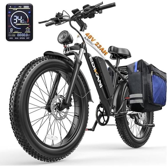 EDIKANI 26 Electric Bike for Adults with Removable Battery