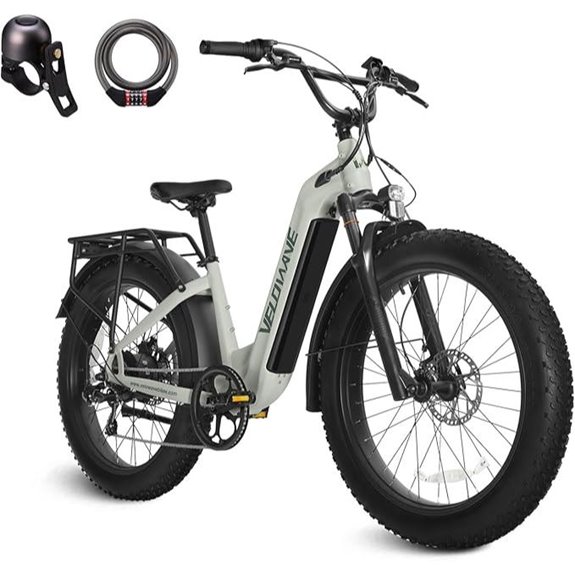 VELOWAVE 26 Fat Tire Electric Bike 1200W Removable Battery