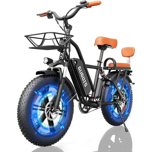 Electric Dual Seat Fat Tire E-Bike with Removable Battery