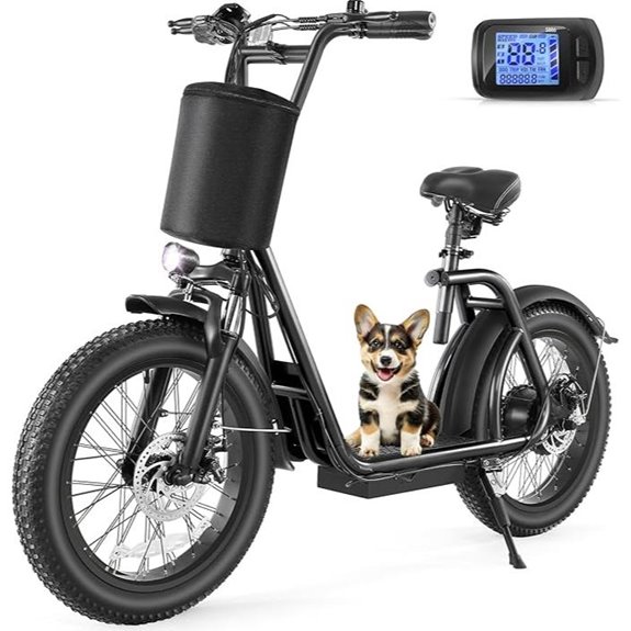 Caroma Electric Foldable Scooter with Seat and Basket