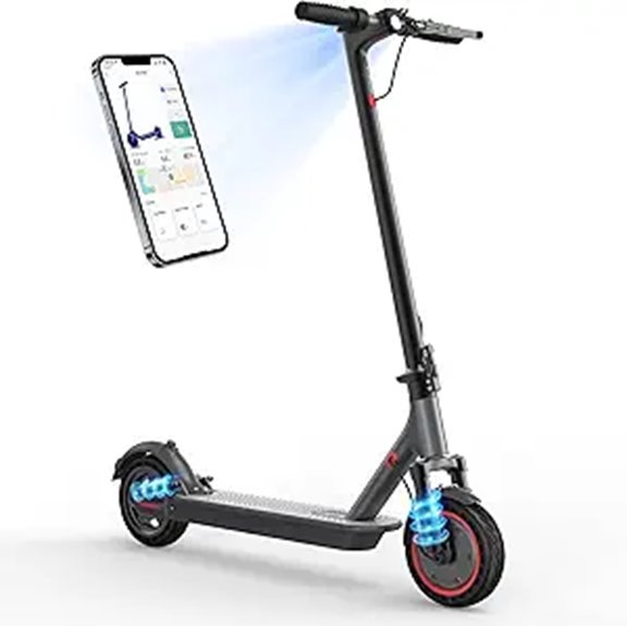 MAXSHOT Electric Scooter with 8.5-14 Tires and Dual Suspension