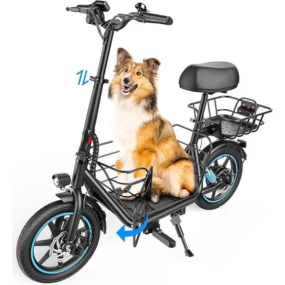Gyroor C1 Plus Electric Scooter with Seat & Basket