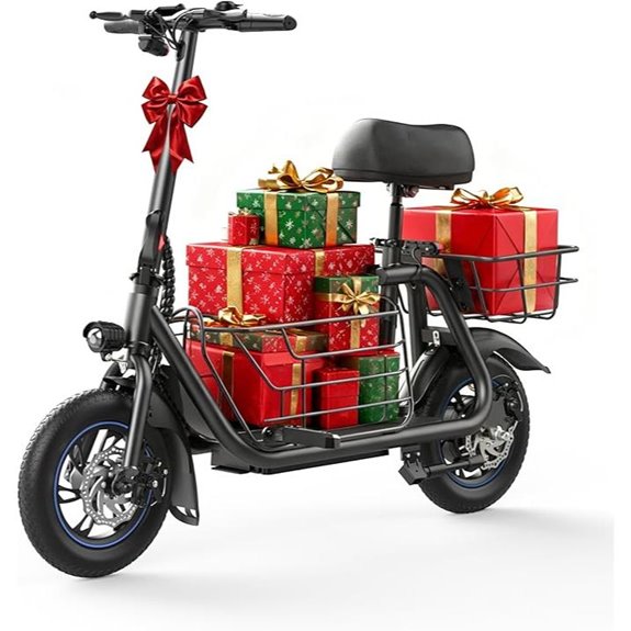 Urbanmax Electric Scooter with Seat and Storage