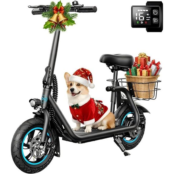 C1 Electric Scooter with Seat 20 Mile Range