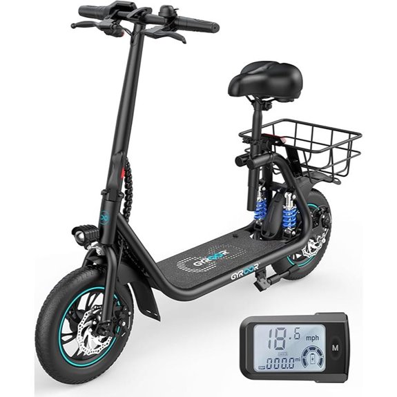 electric scooter with shocks
