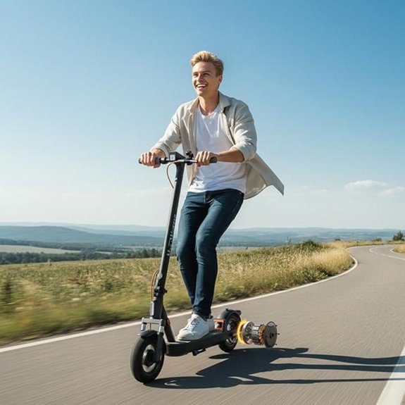 MEGAWHEELS Electric Scooter with Suspension and App