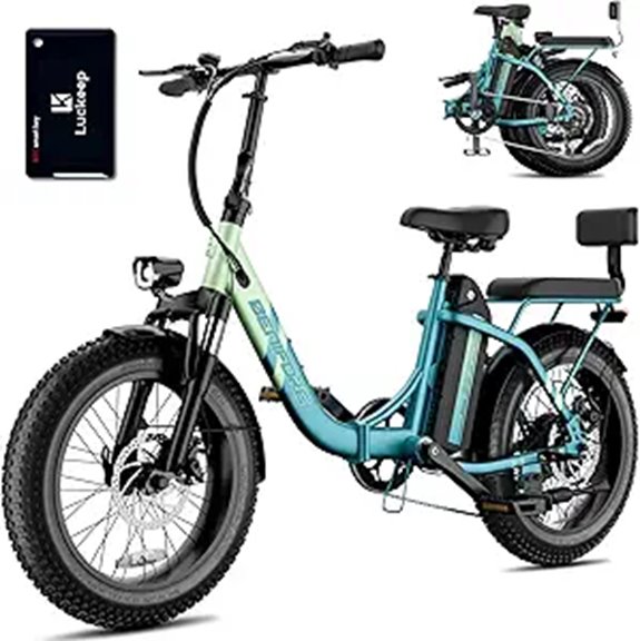 Electric 2-Seater Folding E-Bike with 1200W Motor