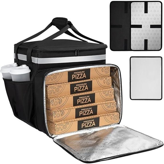 Expandable Food Delivery Backpack with Cup Holder