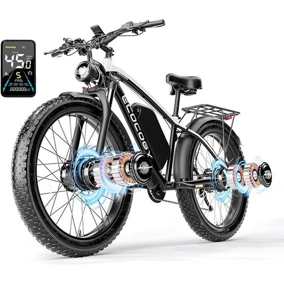 Dual Motor Electric Bike 40-45MPH 100 Miles