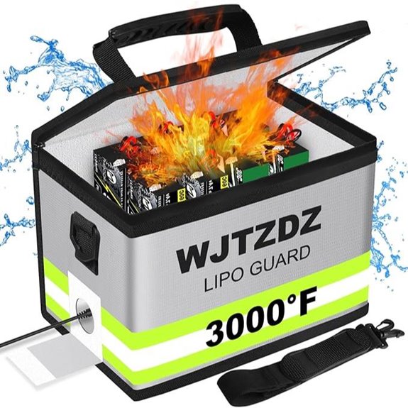 Fireproof Lipo Battery Explosionproof Bag with Straps