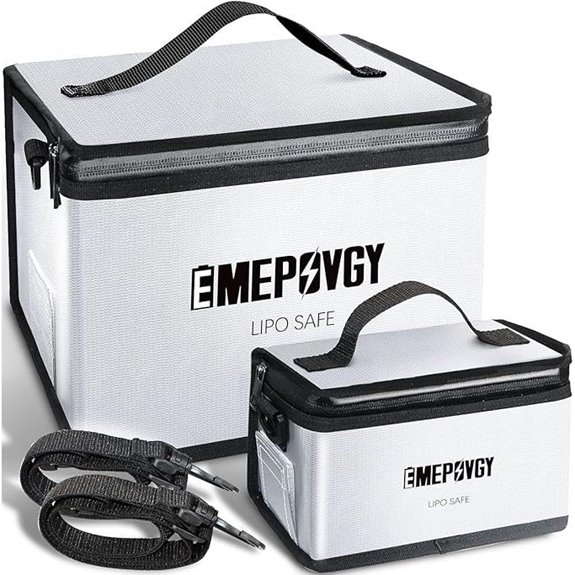 Fireproof Battery Safe Bag 2-Pack for Storage