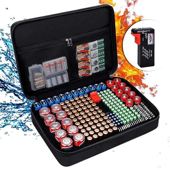 ENGPOW Fireproof Battery Storage Case with Tester