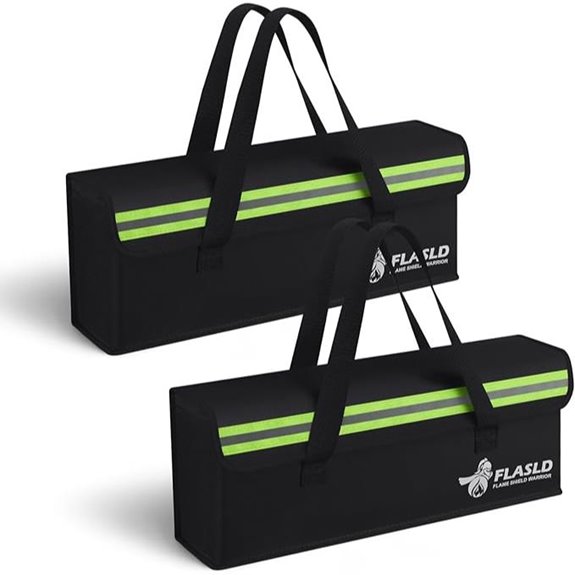 FLASLD 2-Pack Fireproof Lipo Battery Storage Bags