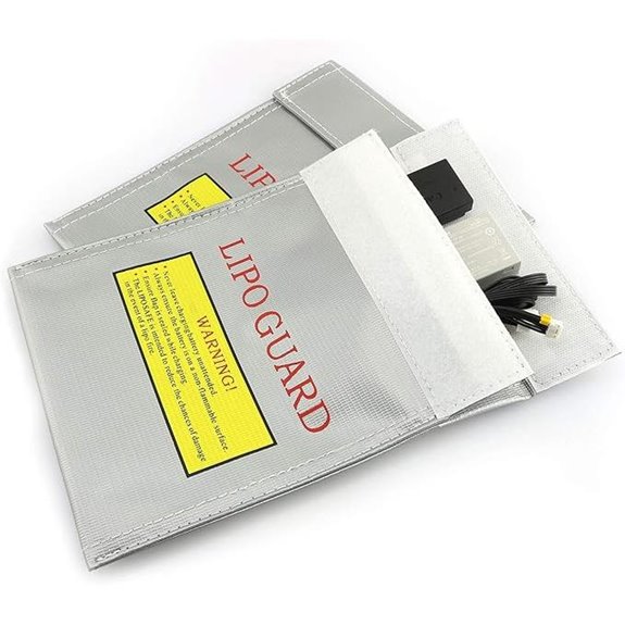 RLECS 2pcs Fireproof RC Lipo Battery Bags