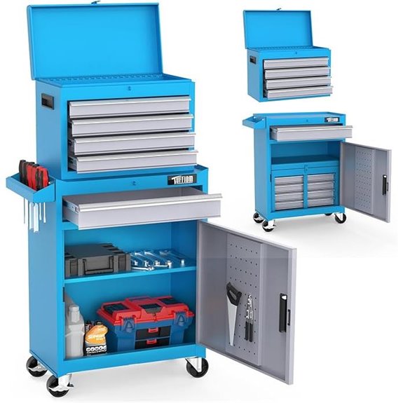 TUFFIOM 5-Drawer Rolling Tool Chest with Lockable Wheels