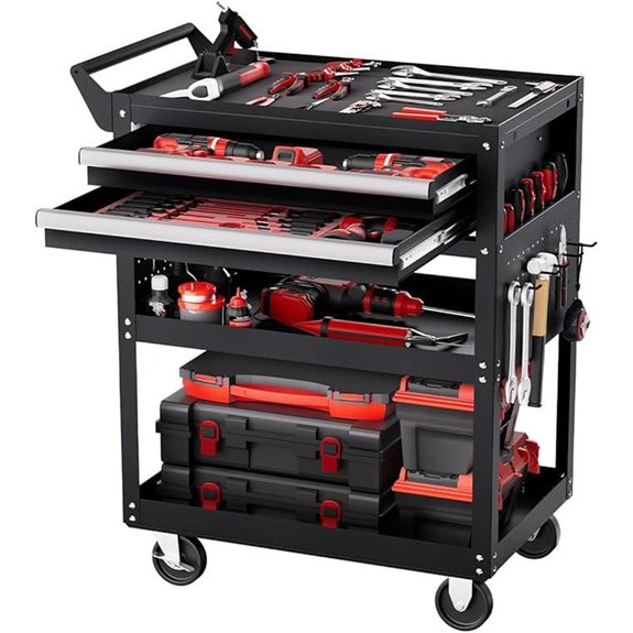 VEVOR 5-Tier Rolling Tool Cart with Drawers