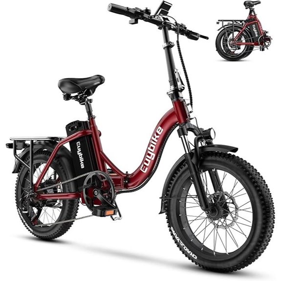 Foldable 1000W Electric Bike with LCD Display