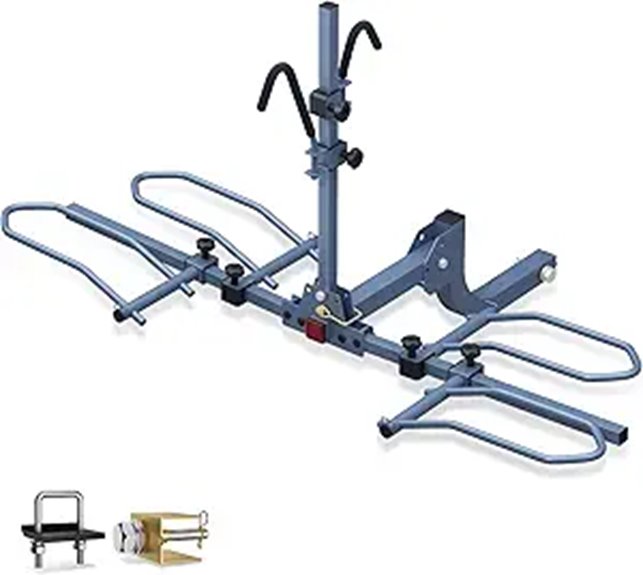 Foldable 2-Bike Hitch Rack for E-Bikes and Fat Tires