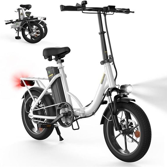 Folding Electric Bike for Adults with Removable Battery