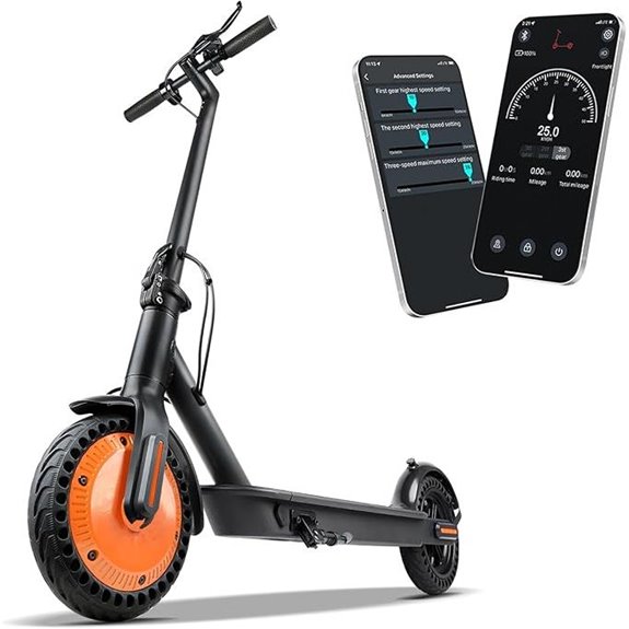 Foldable Electric Scooter for Adults with App & Dual Brakes
