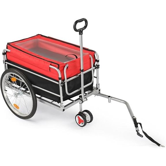 Ktaxon Bike Cargo Trailer with Folding Groceries Hauler