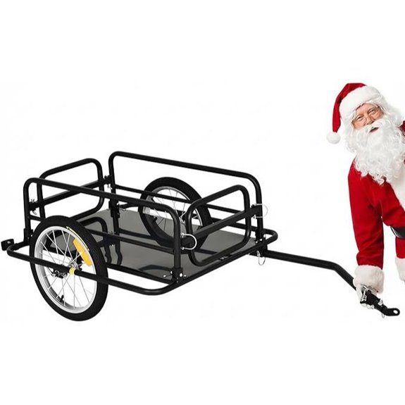 Aosom Foldable Bike Trailer with Pneumatic Tire
