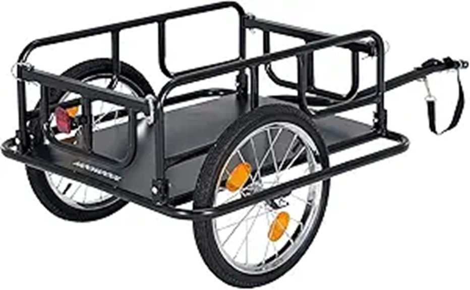 ABORON Foldable Bike Cargo Trailer with Reflectors