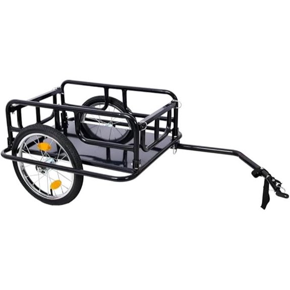 Foldable Bike Cargo Trailer with Reflective Safety Strips