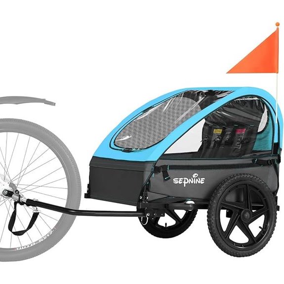 Sepnine Kids Bike Trailer for 1-2 Kids Foldable