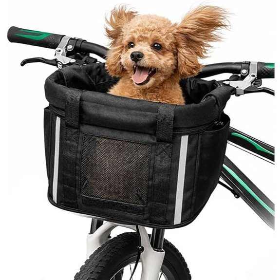 ANZOME Bike Basket for Pets Folding Easy Install