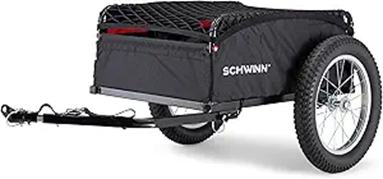 Schwinn Bike Cargo Trailer with Folding Frame and D-Rings