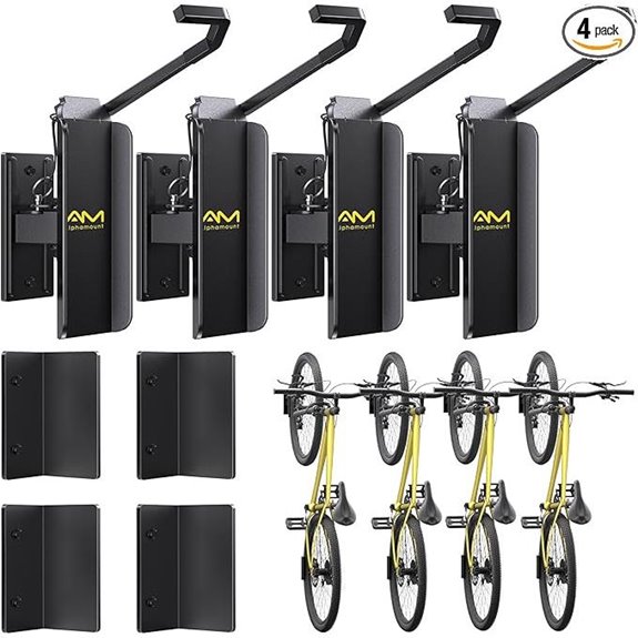 Alphamount Swivel Wall Bike Mount (4-Pack)