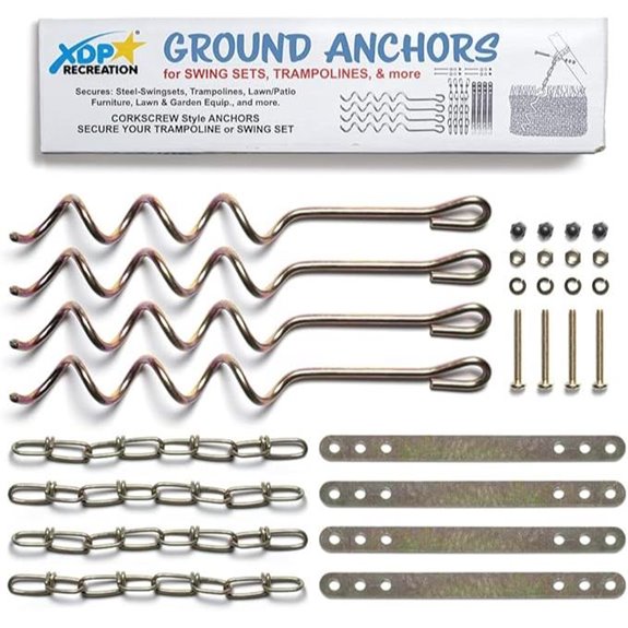Metal Ground Anchor Kit (4pcs) for Yard Equipment