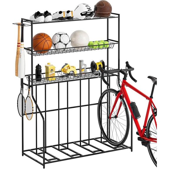 four tier bike storage system