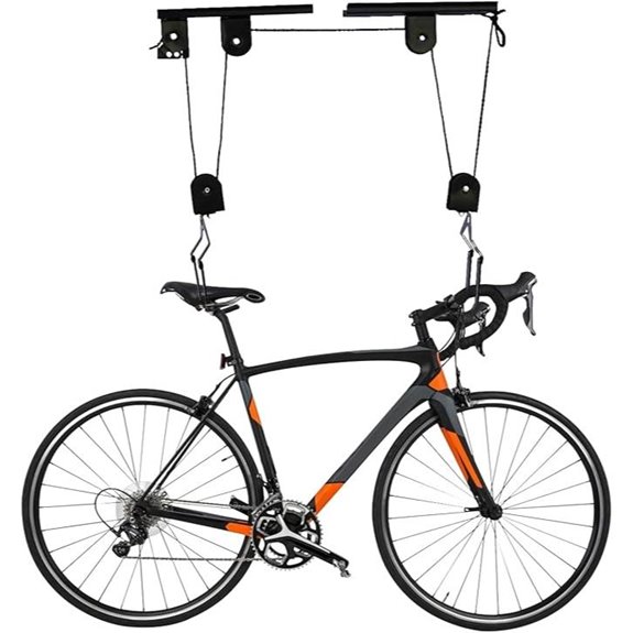 Garage Ceiling Bike Hoist with Pulley System