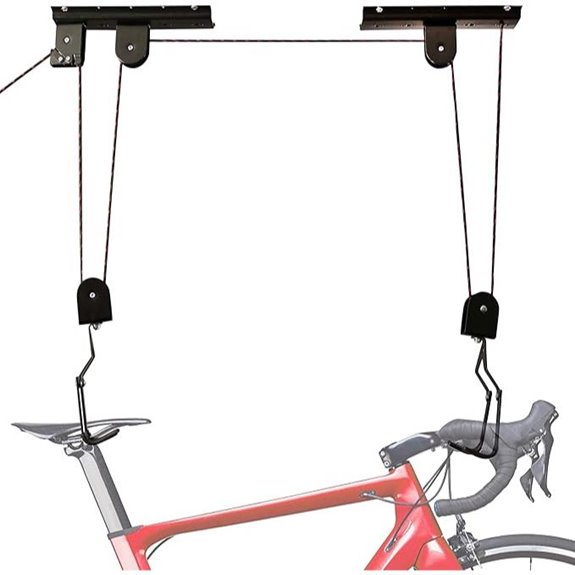 Ceiling Bike Rack Garage Pulley System