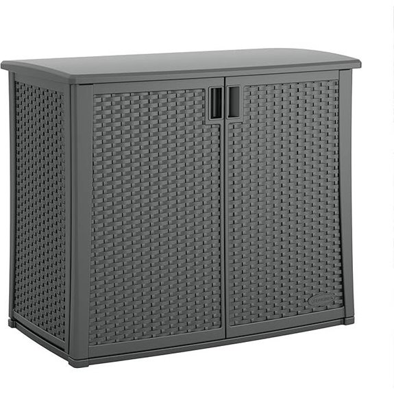 Suncast Waterproof Outdoor Storage Cabinet in Gray
