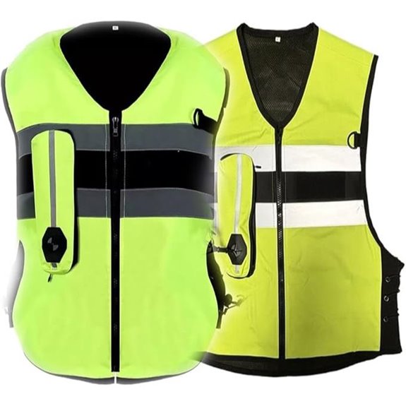 High Visibility Motorcycle Airbag Vest (Green Small)