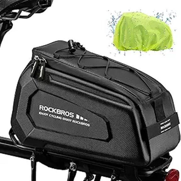 ROCKBROS Bicycle Rear Rack Bag with Hard Shell