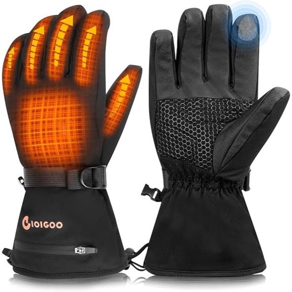 Rechargeable Heated Snow Gloves for Men and Women