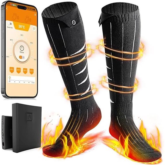 Heated Rechargeable Socks with 8-Hour Battery and App Control