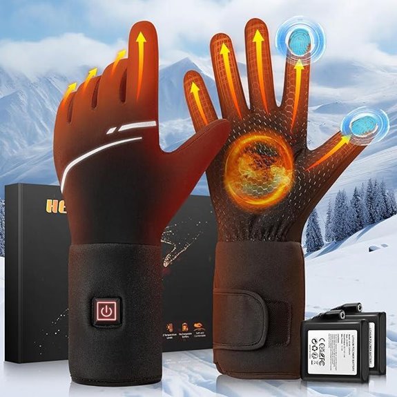Rechargeable Heated Gloves with Touchscreen for Men Women